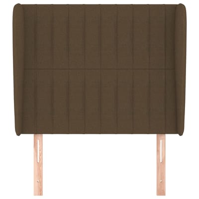 vidaXL - Hoofdbord - met - randen - 83x23x118/128 - cm - stof - donkerbruin