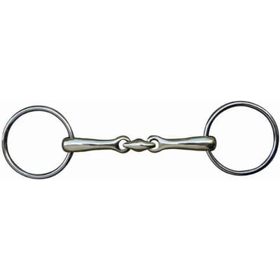 Dubbel bit voor paarden HKM Edelstahl 18 mm