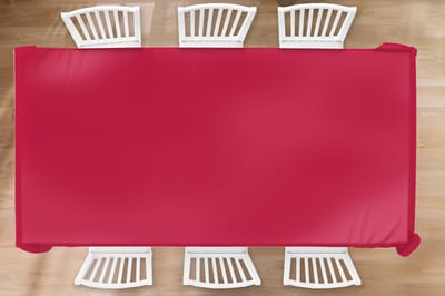 Tafelkleed - Tafellaken - 300x150 cm - Rood - Effen kleur - Binnen en Buiten