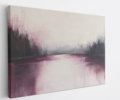 Saammp Canvas Schilderij - bordeaux rood - minimalistische kunst - Abstracte - 40x30 - Foto op canvas - Wanddecoratie - Muurdecoratie Woonkamer - Kantoor Decoratie