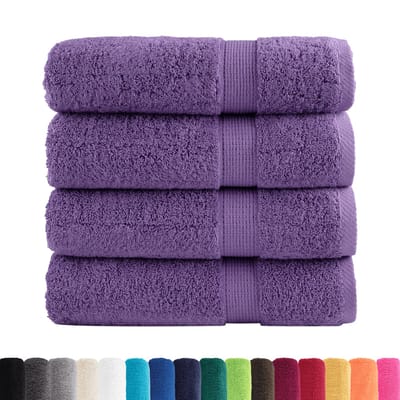 vidaXL - Handdoeken - SOLUND - 4 - st - 600 - g/m² - 50x100 - cm - paars