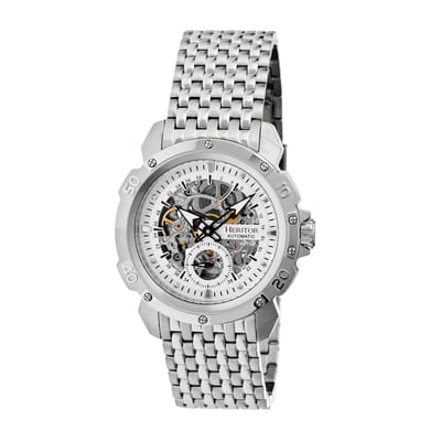 Heritor Automatic Conrad Skeleton Armbandhorloge - Zilver