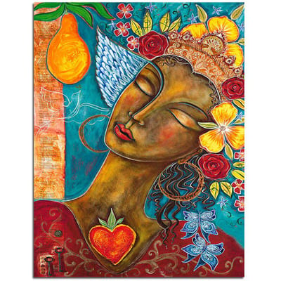 Fruit Beauty 5D DIY Diamond Painting Volledige ronde diamantborduurwerk 20X30CM blue