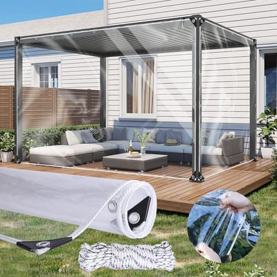 Transparant PVC Dekzeil 2x2m - Waterdicht, Scheurvast en Weerbestendig