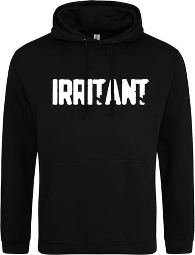 IRRITANT Hoodie | Sweater | Capuchon | Trui | Hooded | Print | Zwart | Maat XL
