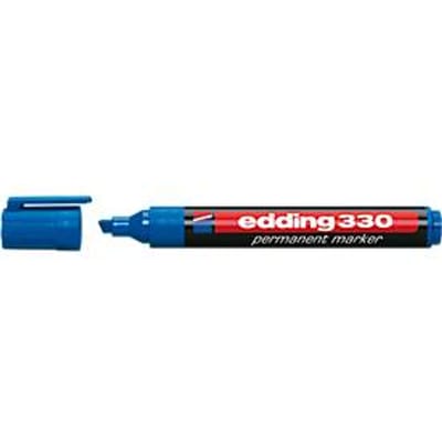 edding 330 Permanente Marker, Beitelvormige Punt, 1 - 5 mm, Blauw (pak 10 stuks)