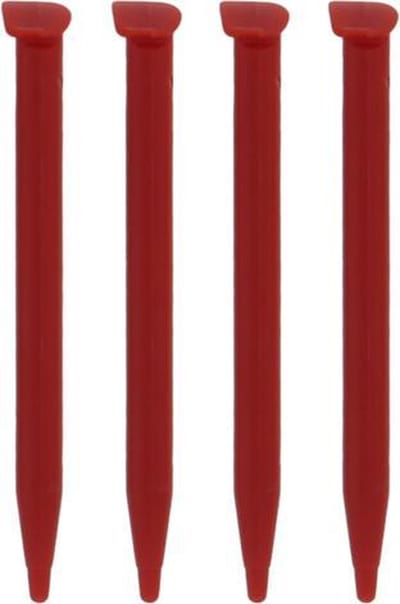 4x Stylus Pen geschikt voor Nintendo 2DS XL Rood