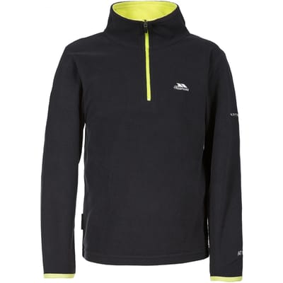 Trespass - Jongens Etto Half Zip Fleece Sweater (Zwart)