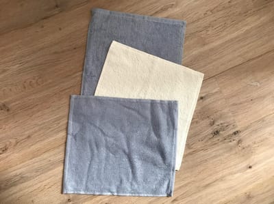 Funnies Spuugdoeken - 30x30cm - 3 Stuks - 2 Grijs en 1 Creme