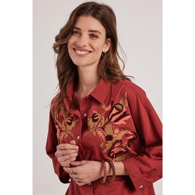 DIDI Dames Blouse Conga Rust red maat 34