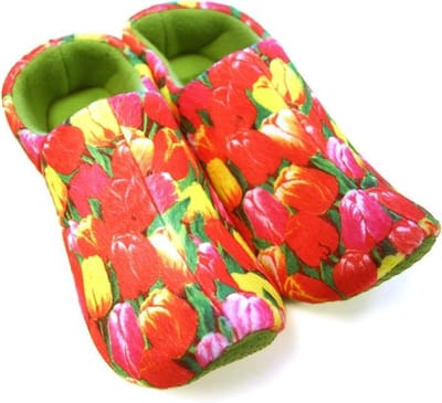 Kinderklomp pantoffels tulpen print  / Klompsloffen / Tulpen print  sloffen voor kinderen - Maat: 25-30