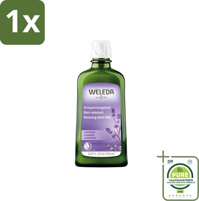 1 x WELEDA - Ontspanningsbadmelk - Lavendel - 200 ml - Lavendel Badmelk - Ontspanningsbad - Aromatherapie - Natuurlijke Badproducten - Weleda