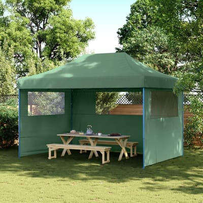 Opvouwbare Partytent - Pop-up Paviljoen - Feestelijke Bijeenkomsten - Waterdicht PVC-Coating - 410 x 279 cm - Groen