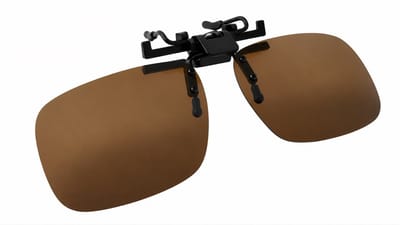 Jumada's Clip-On Voorzet Zonnebril - Gepolariseerd - Bruine Glazen - Zwart Frame