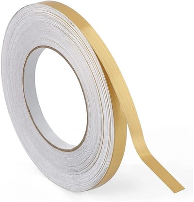WiseGoods Premium Decoratie Tegelsticker - Zelfklevende Decoratie Band Voor Tegel- 0.5CM-50M - DIY - Keramiek Tegels - PET Goud