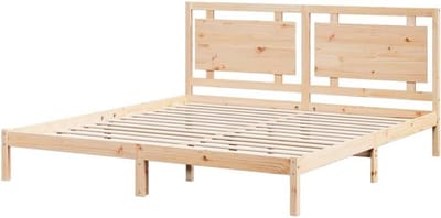 Bedframe Massief Hout - Houten Bedframe Tweepersoons - Goede Nachtrust Creëren - Stabiel Grenenhout Frame - 200 x 220 cm