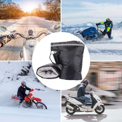 Stuurwarmers voor fiets en motor, wind- en waterdicht met reflectie