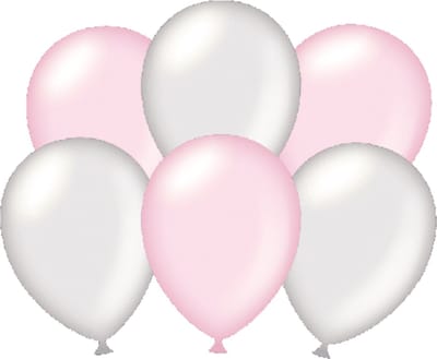 Ballonnen Metallic Zilver Roze