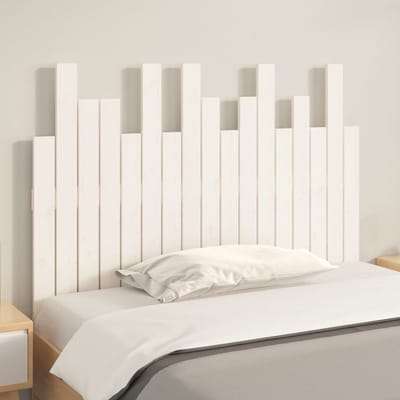 vidaXL - Hoofdbord - wandmontage - 108x3x80 - cm - massief - grenenhout - wit