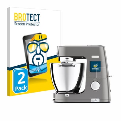 BROTECT - Screenprotector voor Kenwood Titanium Chef Patissier XL - Folie Beschermfolie transparant 2 Stuks