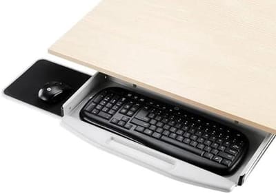 Onder Bureau Lade - Toetsenbord Plateau - Ruimte Besparen - In Hoogte Verstelbaar - 7.8 Inch Muis Platform - Zwart