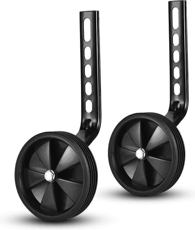 Kinderfietsen, trainingsfietsen, fietsstabilisator, fietsen voor 12, 14, 16, 18, 20 inch fietsen (1 paar, zwart)