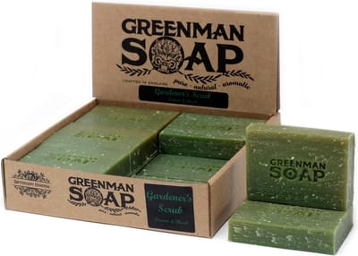 Greenman Handzeep - Citroen & Basilicum - 100g - Pure Oliën & Kruiden - Zeep Blok
