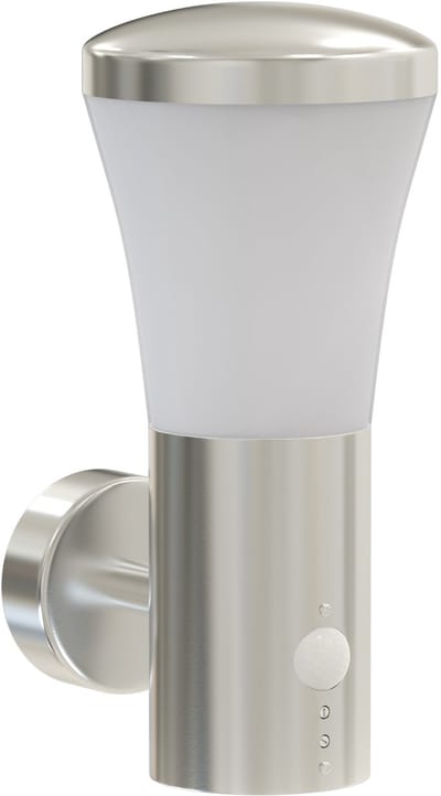 Luminize Buitenlamp met bewegingssensor - Wandlamp met sensor - 17x12x27cm - E27 fitting - zilver