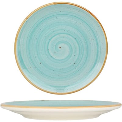 Bonna Dessertbord - Aqua - Porselein - 17 cm - set van 6