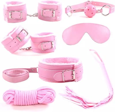 Erodit® Bondage Set - Roze - 7-delig - BDSM - Seksspeeltjes - Erotiek - Mannen - Vrouwen - Koppels
