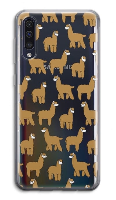 Case Company® - Hoesje geschikt voor Samsung Galaxy A50 hoesje - Alpacas - Soft Cover Telefoonhoesje - Bescherming aan alle Kanten en Schermrand