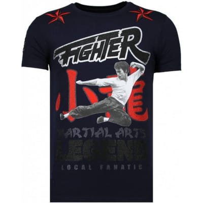 Local Fanatic Fighter bruce lee t-shirt rhinestones