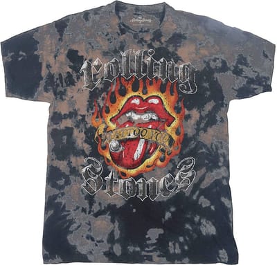 The Rolling Stones - Tattoo Flames Heren T-shirt - S - Grijs