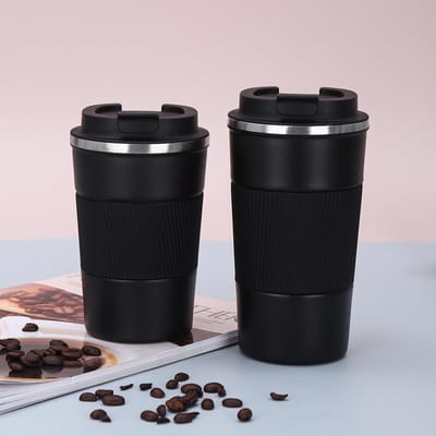 Roestvrijstalen Koffiekopje Draagbaar Dubbellaags Geïsoleerd Beker Zakelijke Begeleidende Waterbeker Duurzaam Duurzaam Nuttig 380ml
