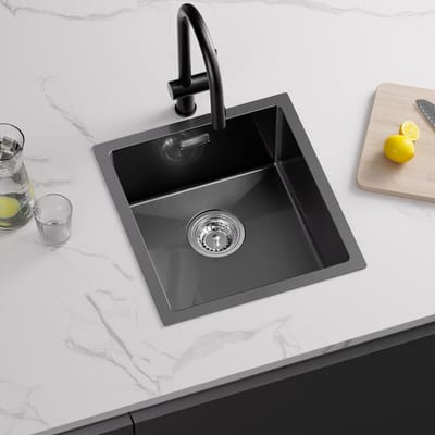 CECIPA max Spoelbak Antraciet 40x44CM - Spoelbak Keuken - Spoelbakken Keuken - Wasbak Keuken