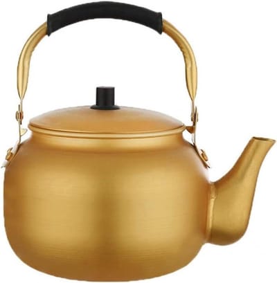 Aluminium Theepot - Waterkoker Huishoudelijk - Water Koken - Licht Gekookt Water - 6 Liter - Geel
