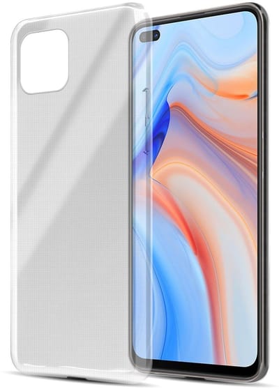 Cadorabo Hoesje geschikt voor Oppo Reno4 Z in VOLLEDIG TRANSPARANT - Beschermhoes gemaakt van flexibel TPU Silicone Case Cover