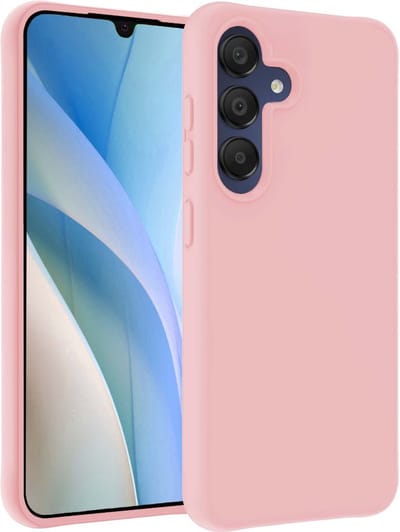 Hoesje - Geschikt voor Samsung Galaxy A15 - Sterk & Shockproof - Siliconen Case - Hoes Cover - Telefoonhoes - Lichtroze