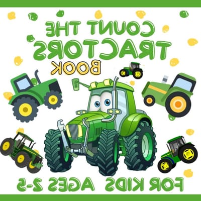 Tel De Tractors Boek - Boerderij Puzzelboek - Kinderen Leren Tellen - Educatief Raadspel - 21.59 x 21.59 cm