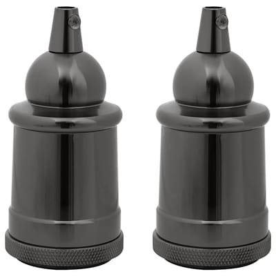 vidaXL Lamphouders 2 st glanzend zwart E27