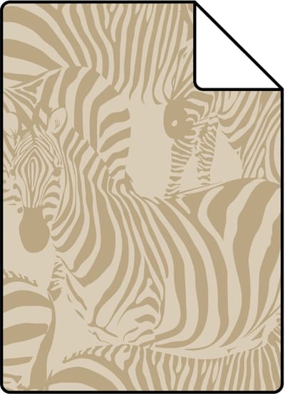Proefstaal Origin Wallcoverings behang zebra's beige - 26.5 x 21 cm - 347910-S