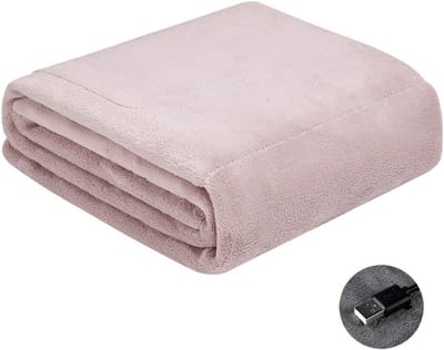Verwarmde deken - Elektrische deken - Comfort verwarmen - Snelle opwarming - 140x80 cm - Roze