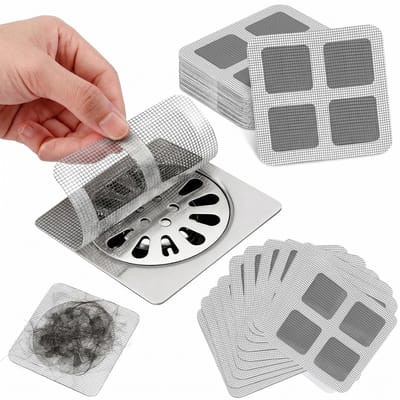 Afvoer haarvanger 100 stuks - wegwerp haarzeef 10 x 10 cm - sterke grip op natte oppervlakken - ShopVlot
