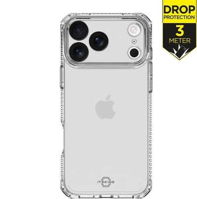 ITSKINS Doorzichtig Hoesje geschikt voor Apple iPhone 17 Pro Max Telefoonhoesje Flexibel TPU | ITSKINS Level 2 SpectrumClear R Backcover Shockproof | Doorzichtig Telefoonhoesje iPhone 17 Pro Max | Schokbestendig iPhone 17 Pro Max Telefoonhoesje |