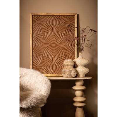 PTMD Wandpaneel Elasah - 76x3x102 cm - Hout - Bruin
