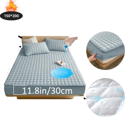 Nivard Waterdicht Hoeslaken - Beddengoed - Fitted Sheet - Bed - Zeeblauw 150x200