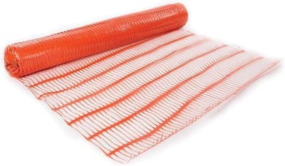 Perel Afzetnet, voor bouwplaatsen, industriële toepassingen, evenementen en festivals, op rol, oranje, 1 m x 50 m, 80 g/m²
