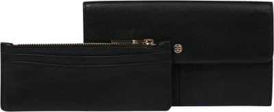 ESPRIT Leren Koppeling Avondtas Zoe Clutch Wallet Black Zwart
