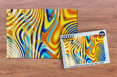 Puzzel Kunst - Lijn - Psychedelisch - Legpuzzel - Puzzel 1000 stukjes volwassenen