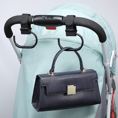 Kinderwagen Haak - Baby Haak - Extra Opbergruimte - 360 Graden Draaibaar - 2 stuks - Zwart